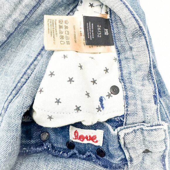 Scotch & Soda L'Adorable Boyfriend Embroidered Patches Denim Jeans Size 26 / 32 - Picture 6 of 9